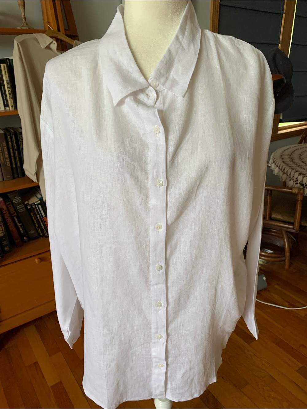 White Linen Shirt NWT